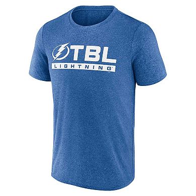 Men's Fanatics Branded Heather Blue Tampa Bay Lightning Playmaker T-Shirt