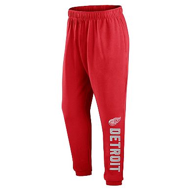 Men's Fanatics Branded Red Detroit Red Wings Chop Block Fleece Sweatpants