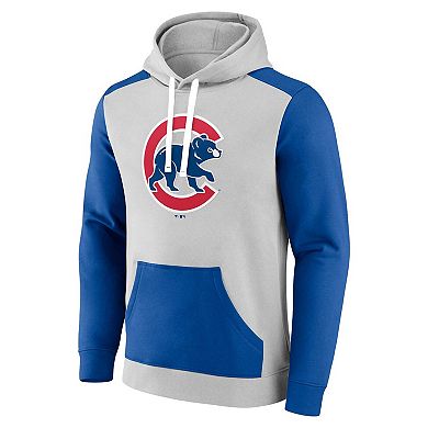 Men's Fanatics Branded Gray/Royal Chicago Cubs Arctic Pullover Hoodie