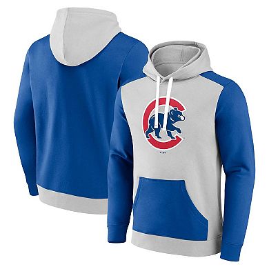 Men's Fanatics Branded Gray/Royal Chicago Cubs Arctic Pullover Hoodie