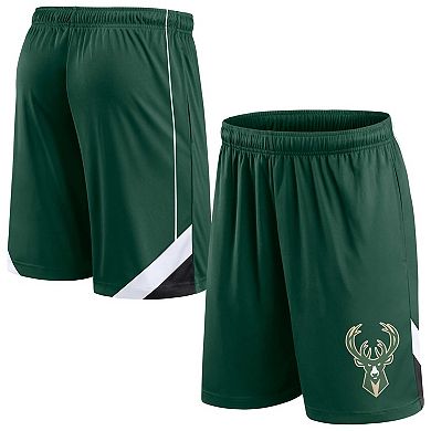 Men's Fanatics Branded Hunter Green Milwaukee Bucks Slice Shorts