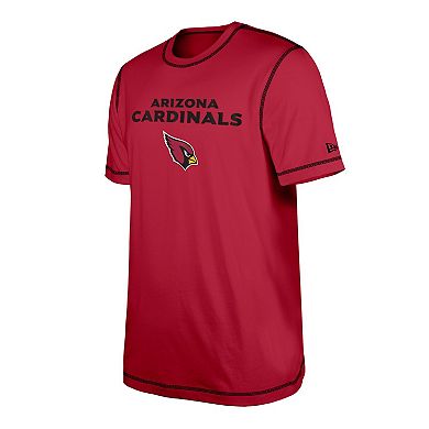 Men's New Era  Cardinal Arizona Cardinals Third Down Puff Print T-Shirt