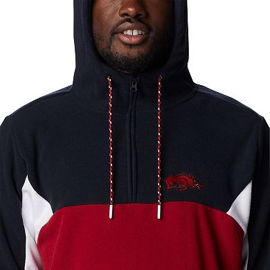 Men's Columbia Cardinal Arkansas Razorbacks Lodge Quarter-Zip Hoodie