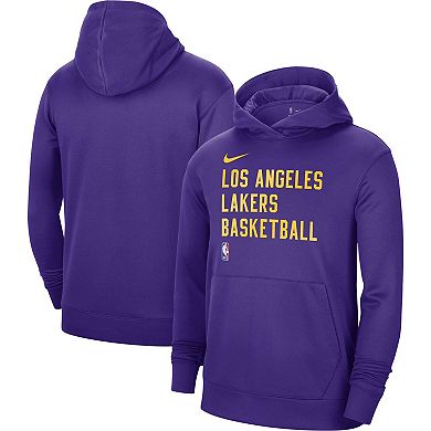 Unisex Nike Purple Los Angeles Lakers 2023/24 Performance Spotlight On-Court Practice Pullover Hoodie