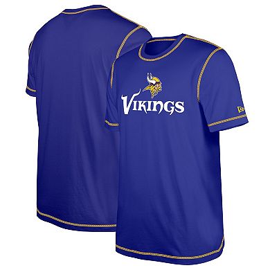 Men's New Era  Purple Minnesota Vikings Third Down Puff Print T-Shirt