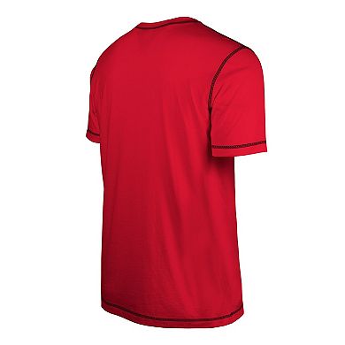 Men's New Era  Red Atlanta Falcons Third Down Puff Print T-Shirt
