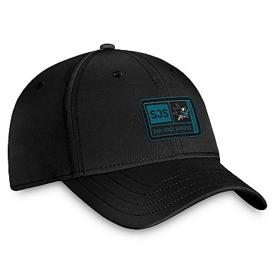 Men's Fanatics Branded  Black San Jose Sharks Authentic Pro Training Camp Flex Hat