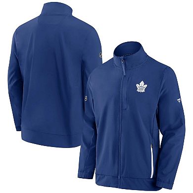 Men's Fanatics Branded Blue Toronto Maple Leafs Authentic Pro Rink Coaches Full-Zip Jacket