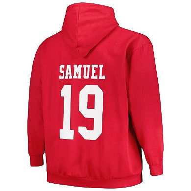 Men's Deebo Samuel Scarlet San Francisco 49ers Big & Tall Fleece Name & Number Pullover Hoodie