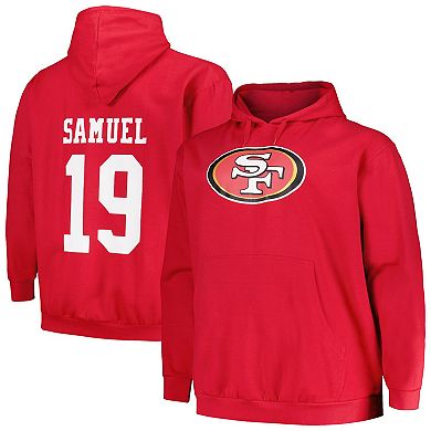 Men's Deebo Samuel Scarlet San Francisco 49ers Big & Tall Fleece Name & Number Pullover Hoodie