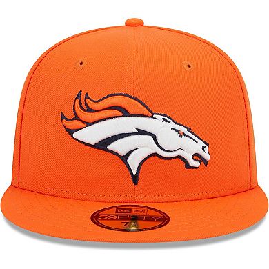 Men's New Era Orange Denver Broncos Camo Undervisor 59FIFTY Fitted Hat