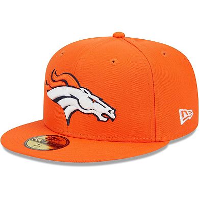 Men's New Era Orange Denver Broncos Camo Undervisor 59FIFTY Fitted Hat