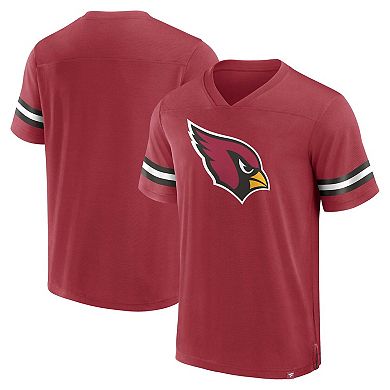 Men's Fanatics Branded  Cardinal Arizona Cardinals Jersey Tackle V-Neck T-Shirt