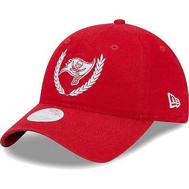 Women's New Era Red Tampa Bay Buccaneers Leaves 9TWENTY Adjustable Hat