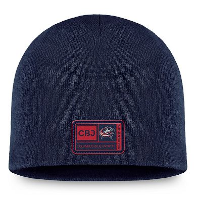 Men's Fanatics Branded  Navy Columbus Blue Jackets Authentic Pro Training Camp Knit Hat