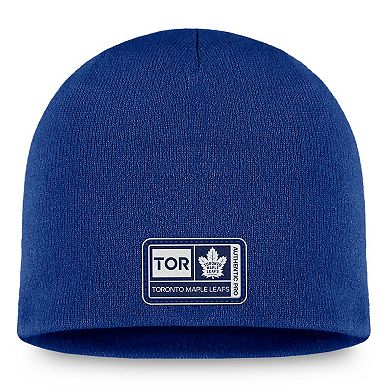 Men's Fanatics Branded Blue Toronto Maple Leafs Authentic Pro Training Camp Knit Hat