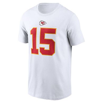 Men's Nike Patrick Mahomes  White Kansas City Chiefs  Player Name & Number T-Shirt