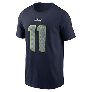 Men's Nike Jaxon Smith-Njigba Navy Seattle Seahawks 2023 NFL Draft First Round Pick Player Name & Number T-Shirt