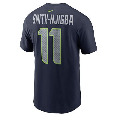 Men's Nike Jaxon Smith-Njigba Navy Seattle Seahawks 2023 NFL Draft First Round Pick Player Name & Number T-Shirt