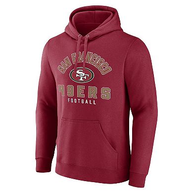 Men's Fanatics Branded  Scarlet San Francisco 49ers Between the Pylons Pullover Hoodie