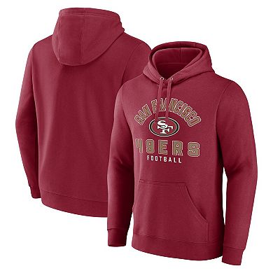 Men's Fanatics Branded  Scarlet San Francisco 49ers Between the Pylons Pullover Hoodie