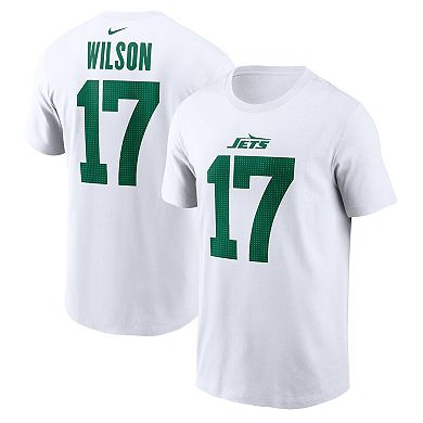 Men's Nike Garrett Wilson White New York Jets Legacy Player Name & Number T-Shirt