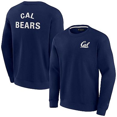 Unisex Fanatics Signature Navy Cal Bears Super Soft Pullover Crew Sweatshirt