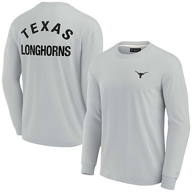 Unisex Fanatics Signature Gray Texas Longhorns Super Soft Long Sleeve T-Shirt