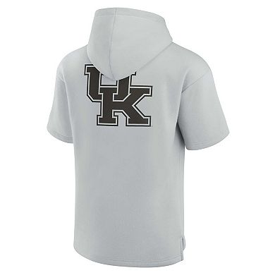 Unisex Fanatics Signature Gray Kentucky Wildcats Super Soft Fleece Short Sleeve Pullover Hoodie