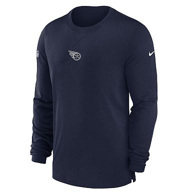 Men's Nike Navy Tennessee Titans 2023 Sideline Performance Long Sleeve T-Shirt