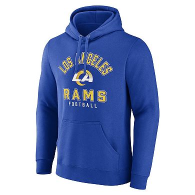 Men's Fanatics Branded  Royal Los Angeles Rams Between the Pylons Pullover Hoodie