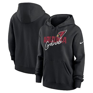 Women's Nike Black Arizona Cardinals Wordmark Club Fleece Pullover Hoodie
