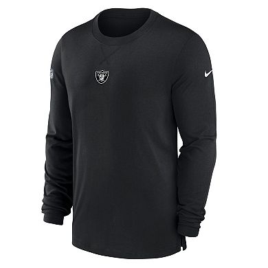Men's Nike Black Las Vegas Raiders 2023 Sideline Performance Long Sleeve T-Shirt