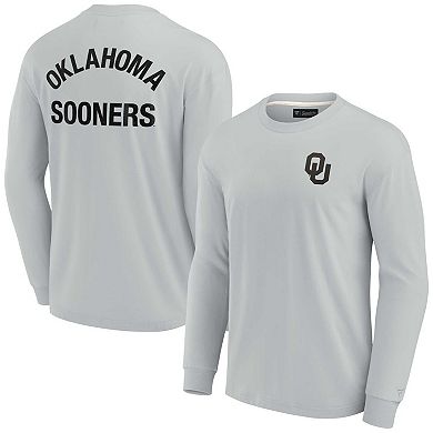 Unisex Fanatics Signature Gray Oklahoma Sooners Super Soft Long Sleeve T-Shirt