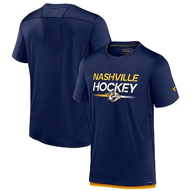 Men's Fanatics Branded  Navy Nashville Predators Authentic Pro Tech T-Shirt