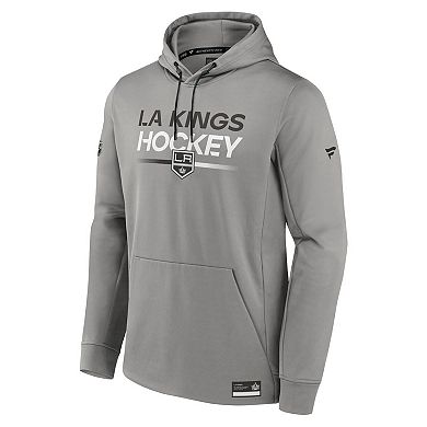 Men's Fanatics Branded  Gray Los Angeles Kings Authentic Pro Pullover Hoodie