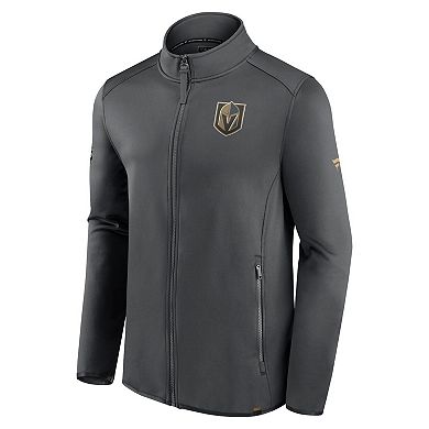 Men's Fanatics Branded  Gray Vegas Golden Knights Authentic Pro Full-Zip Jacket