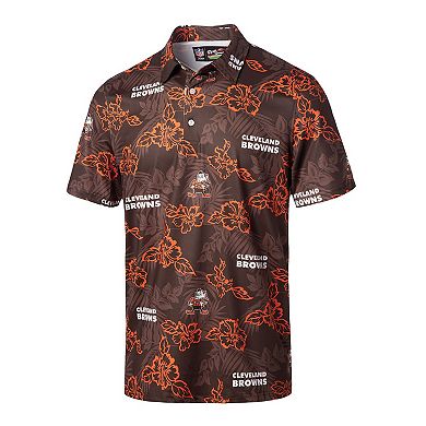 Men's Reyn Spooner Brown Cleveland Browns Throwback Pua Performance Polo