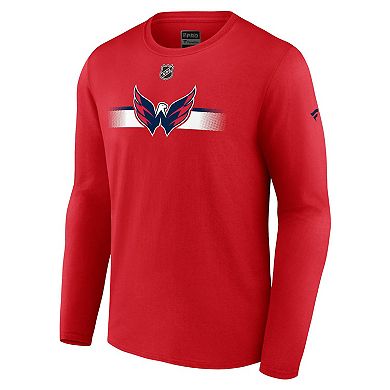 Men's Fanatics Branded  Red Washington Capitals Authentic Pro Secondary Replen Long Sleeve T-Shirt
