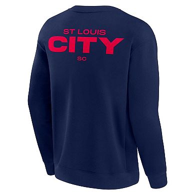 Unisex Fanatics Signature Navy St. Louis City SC Super Soft Fleece Crew Pullover Sweatshirt