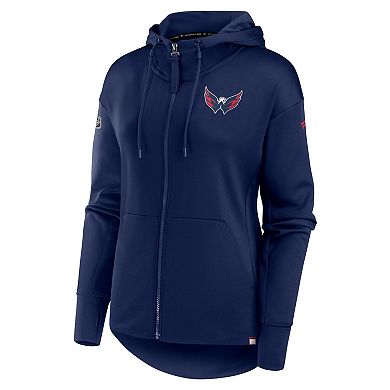 Women's Fanatics Branded  Navy Washington Capitals Authentic Pro Scuba Full-Zip Hoodie