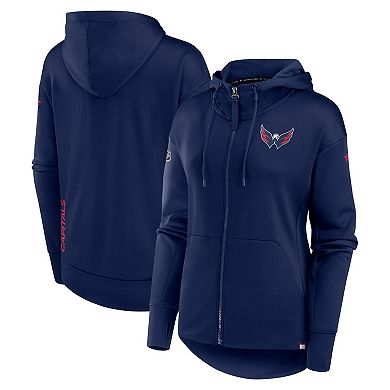 Women's Fanatics Branded  Navy Washington Capitals Authentic Pro Scuba Full-Zip Hoodie