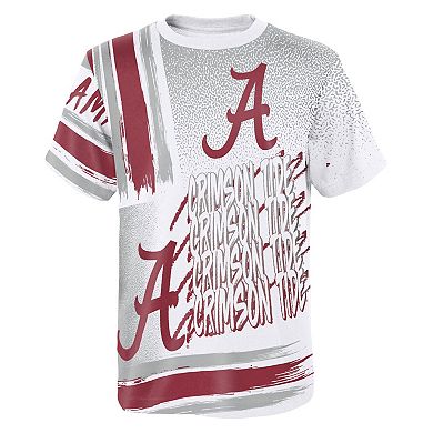 Preschool White Alabama Crimson Tide Gametime Multi-Hit Oversized T-Shirt