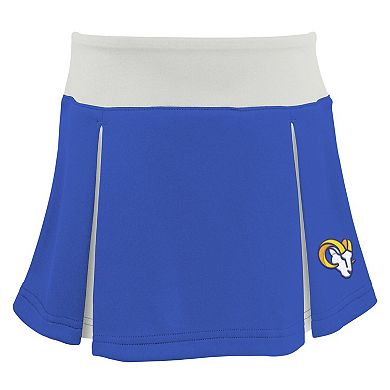 Girls Toddler Royal Los Angeles Rams Spirit Cheer Two-Piece Cheerleader Set with Bloomers