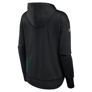 Women's Fanatics Branded  Black San Jose Sharks Authentic Pro Scuba Full-Zip Hoodie