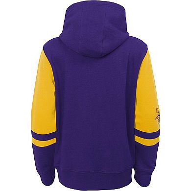 Youth Purple Minnesota Vikings Colorblock Full-Zip Hoodie