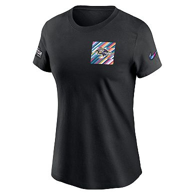 Women's Nike  Black Baltimore Ravens 2023 NFL Crucial Catch Sideline Tri-Blend T-Shirt