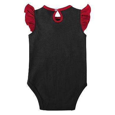 Girls Newborn & Infant Red/Black Atlanta Falcons Spread the Love 2-Pack Bodysuit Set