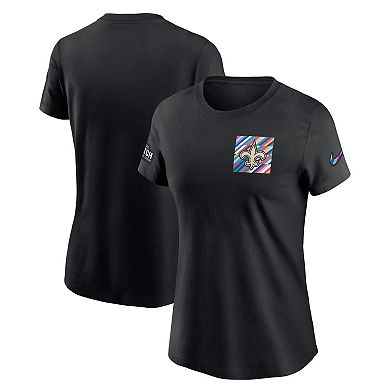 Women's Nike  Black New Orleans Saints 2023 NFL Crucial Catch Sideline Tri-Blend T-Shirt