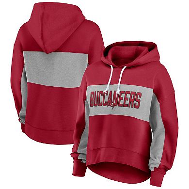Women's Fanatics Branded  Red Tampa Bay Buccaneers Filled Stat Sheet Pullover Hoodie